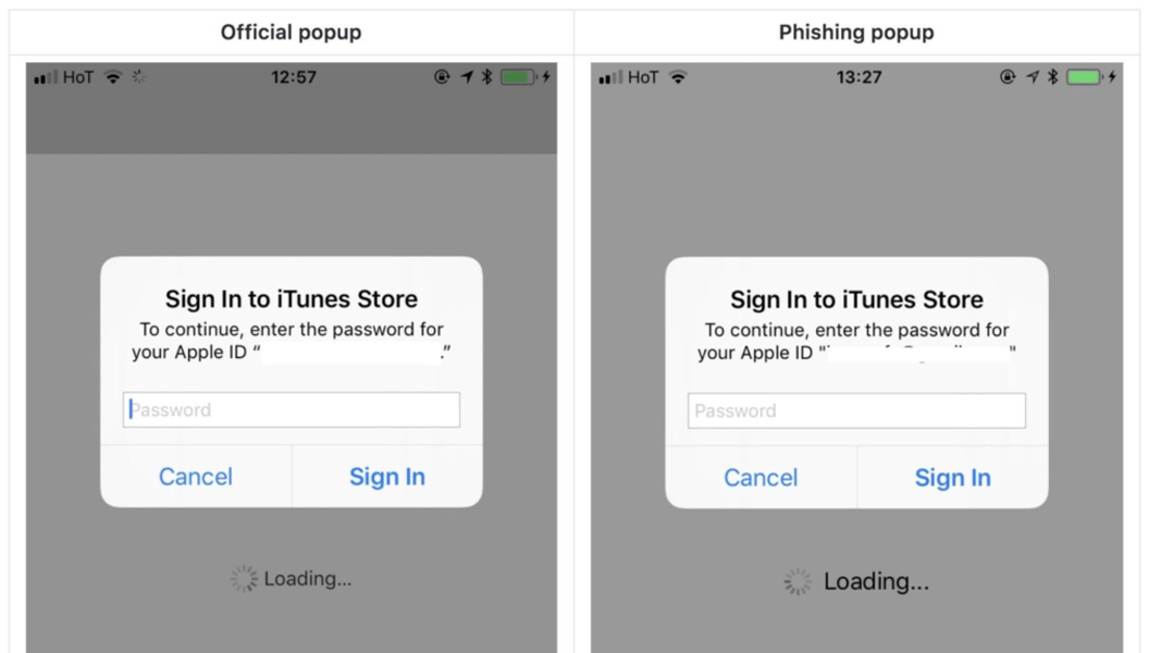 Phish Beneath IOS Environment, anti-phishing solution