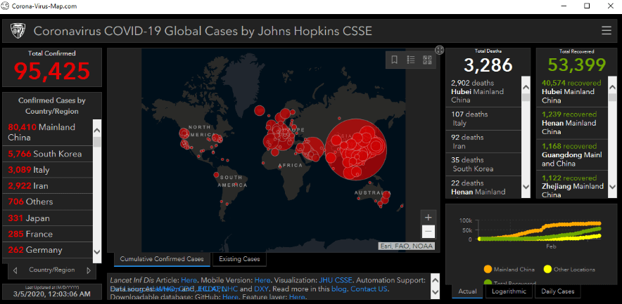 coronavirus maps