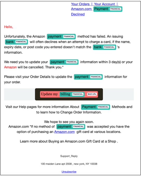 amazon phishing attack image 1
