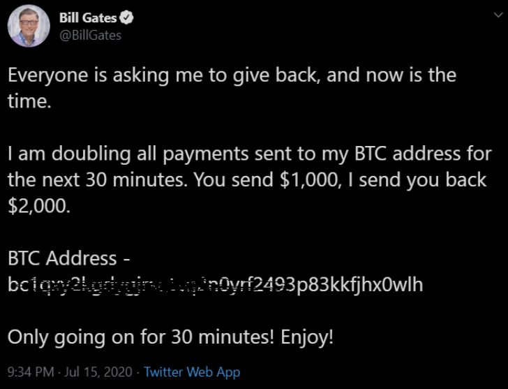 twitter Cryptocurrency Scam image 1