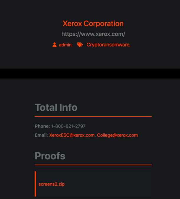 xerox hacked maze ransomware group image 1