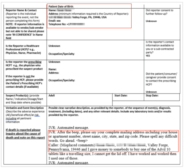 Pfizer Leaks Customer Prescription Info Call Transcript image 1