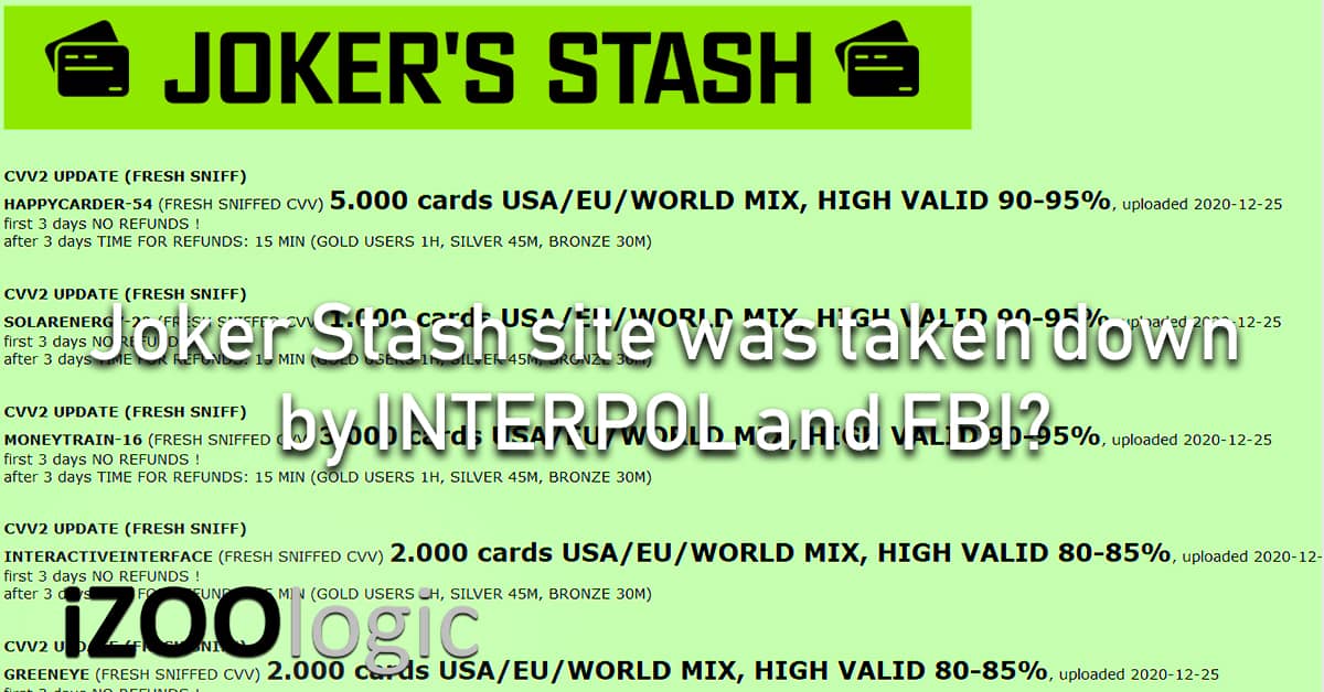 joker stash bazar site taken down INTERPOL FBI