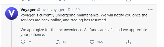 Voyager Cryptocurrency Broker attacked image 2