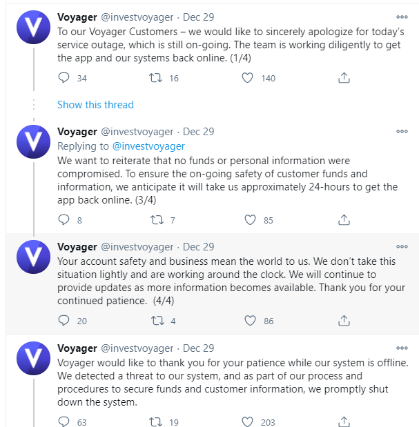 Voyager Cryptocurrency Broker attacked image 3