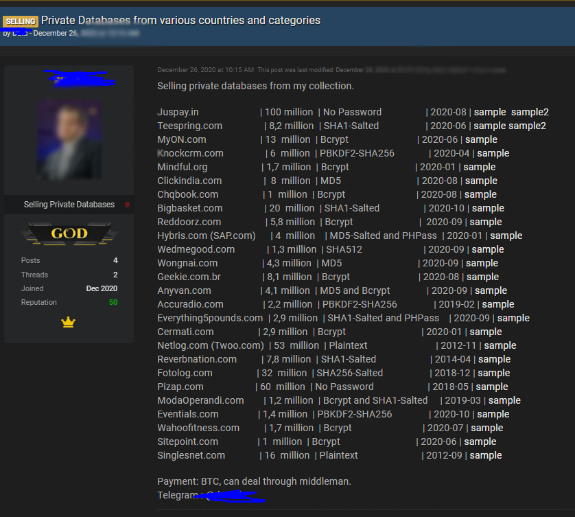 Data breach trader sells records from 26 companies image 1