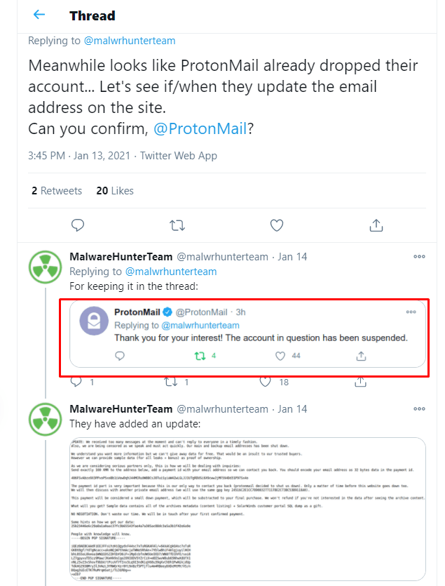 solarwinds leaked data for sale image 2