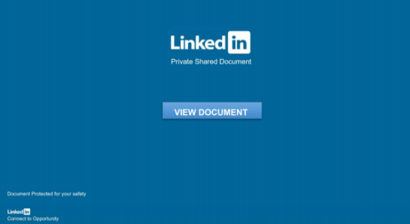 phishers linkedin phishing attack image 1
