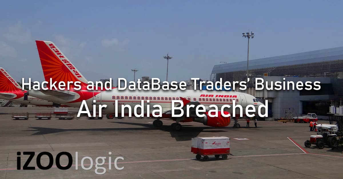 air india data breach database traders dark web