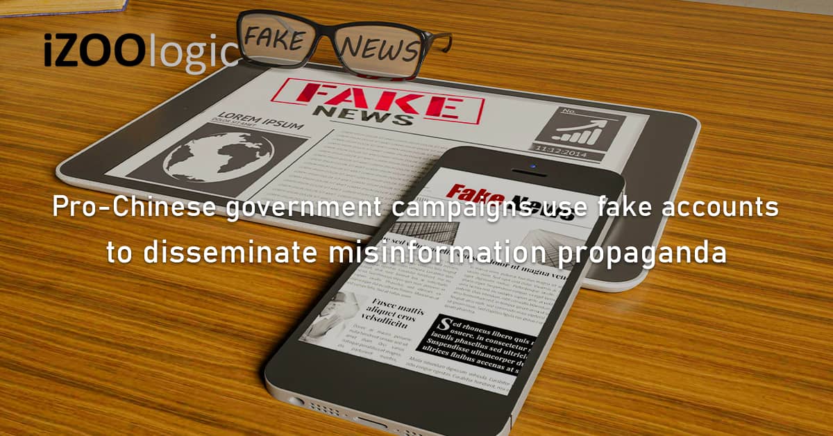 Pro-Chinese government campaigns fake accounts misinformation propaganda social media