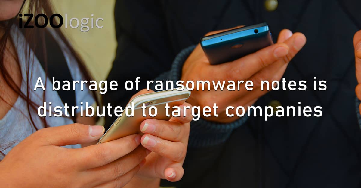 Ransomware Notes SMShing Fraud Prevention REvil DDoS