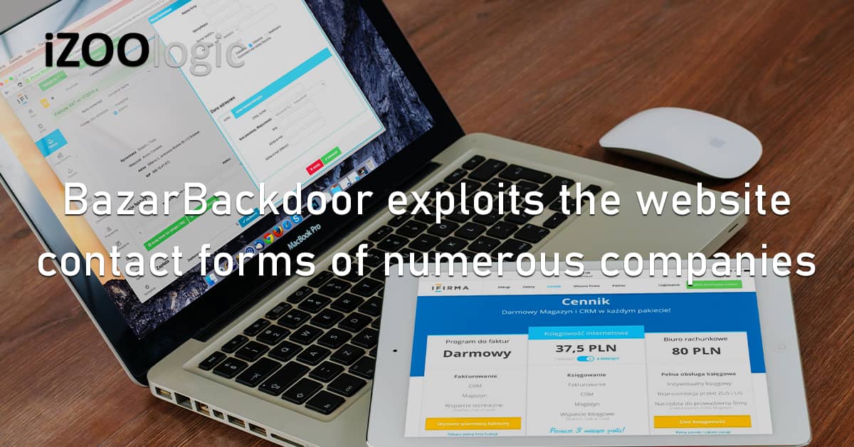 BazarBackdoor Exploits Website Contact Forms Malicious Script Malware