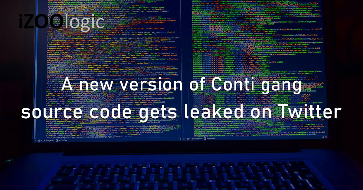 Conti Gang Source Code Data leak Twitter Ransowmare Malware Threat Group