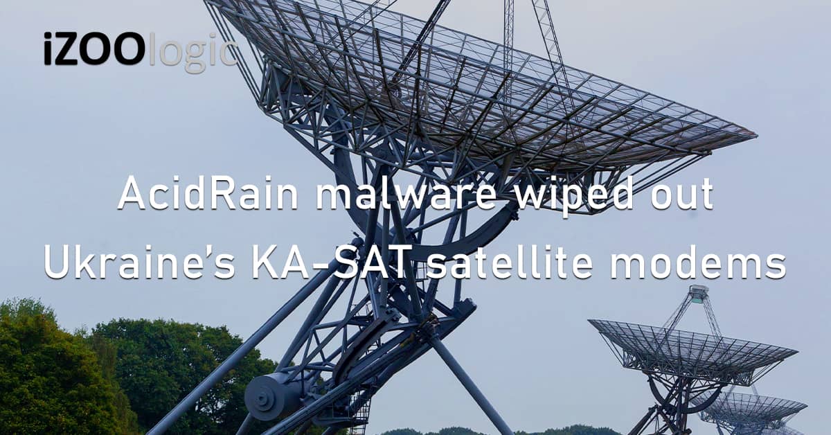 AcidRain Malware Ukraine KA-SAT Satellite Modems Viasat Telecom