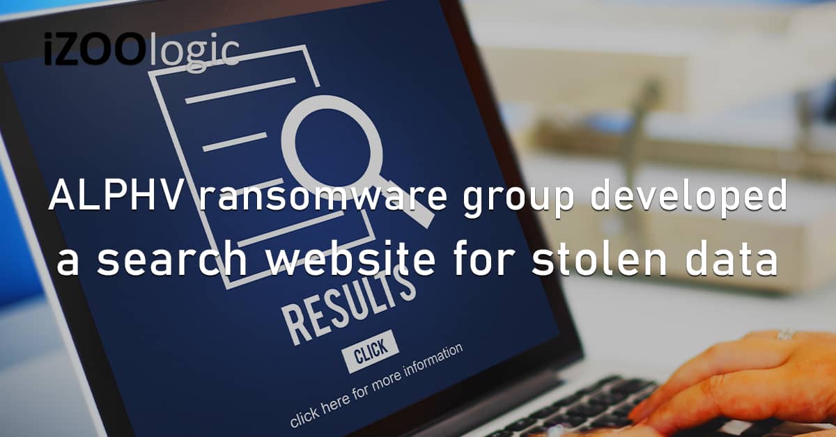 ALPHV Ransomware Hacking Group Search Website Stolen Data Breach