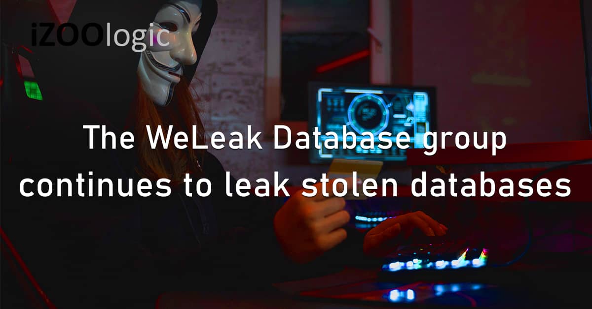 WeLeak Database Threat Group Data Leak Stolen Databases iZOOlogic Dark Web Fraud Prevention