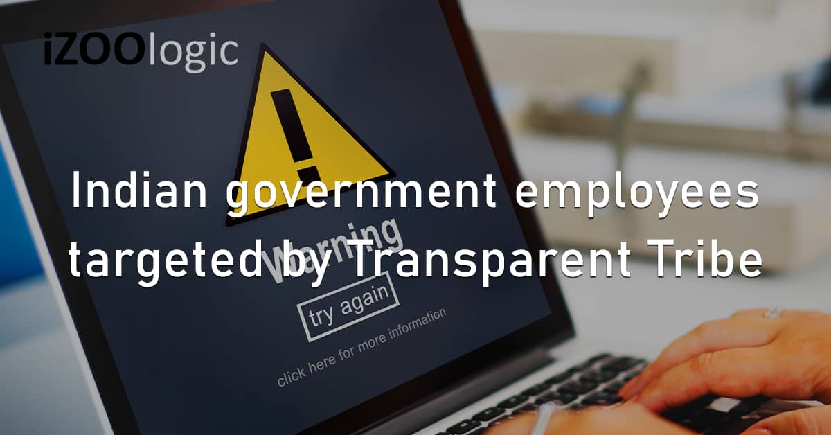 India Government Employees Transparent Tribe Threat Group Malvertisement Malware Trojan