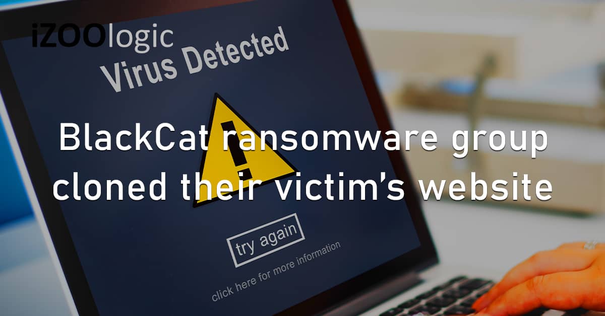 BlackCat Ransomware Hacker Group Website Cloned