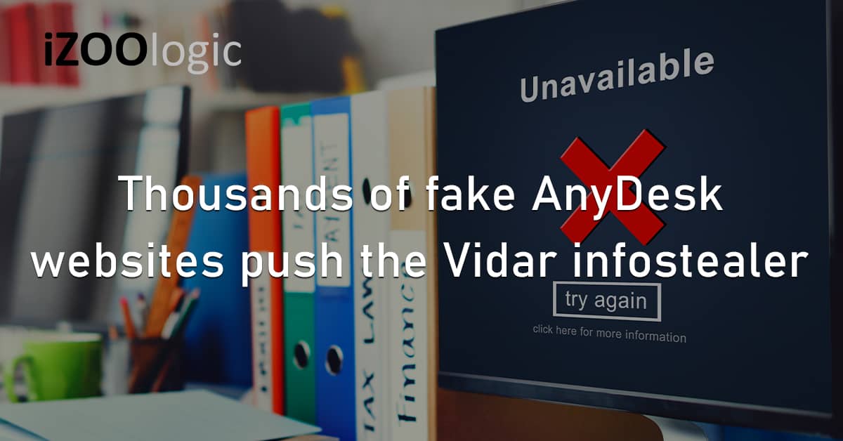 Fake Website AnyDesk Vidar Malware Infostealer