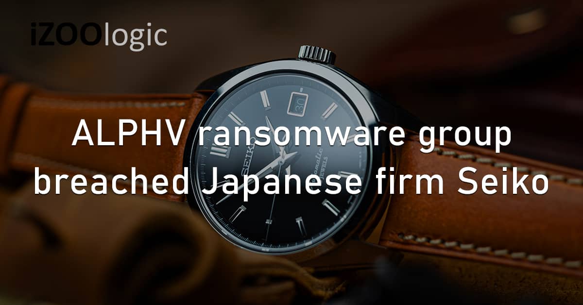 ALPHV BlackCat Ransomware Hacker Group Data Breach Dark Web Japan Seiko