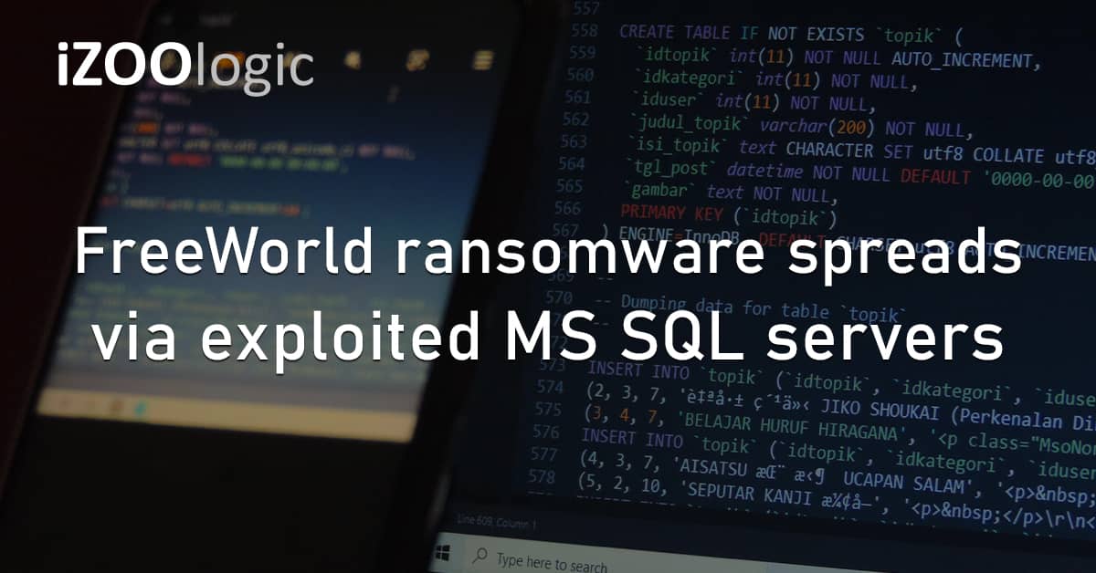 FreeWorld Ransomware Vulnerability Exploit MS SQL Servers