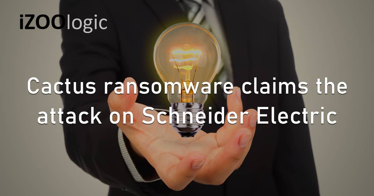 Cactus Ransomware Cyberattack Schneider Electric France Data Theft