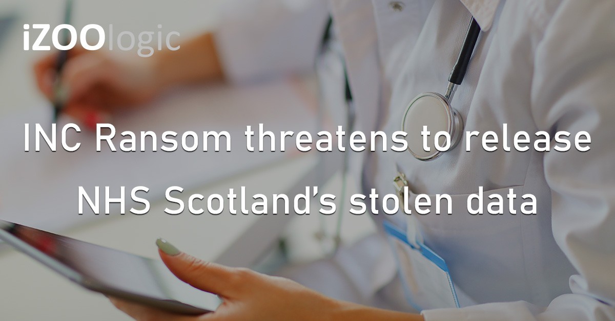 INC Ransom NHS Scotland UK Data Leak Healthcare