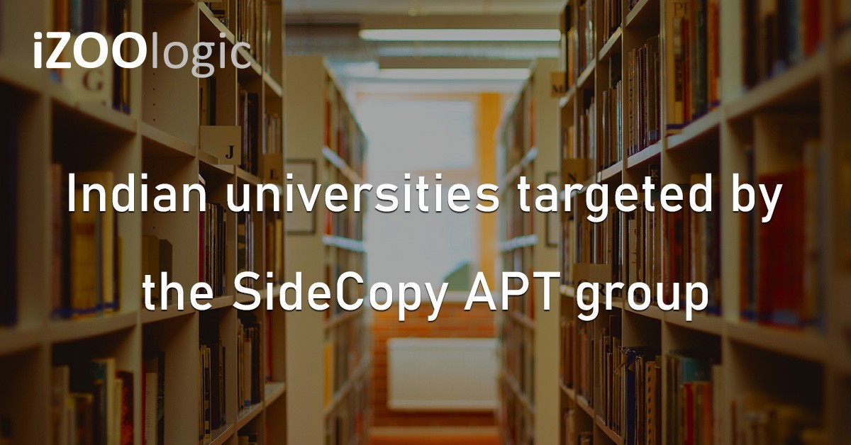 SideCopy APT Indian Universities India South Asia Cyberattack