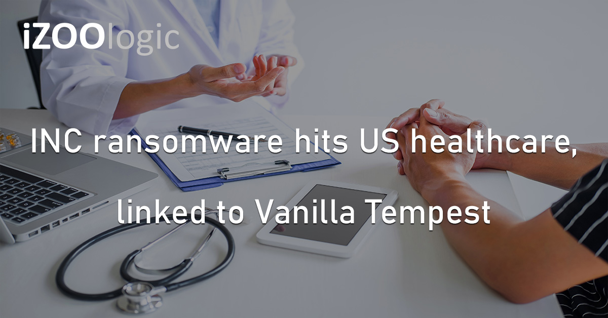 Vanilla Tempest Cybercriminals US Healthcare Sector INC Ransomware