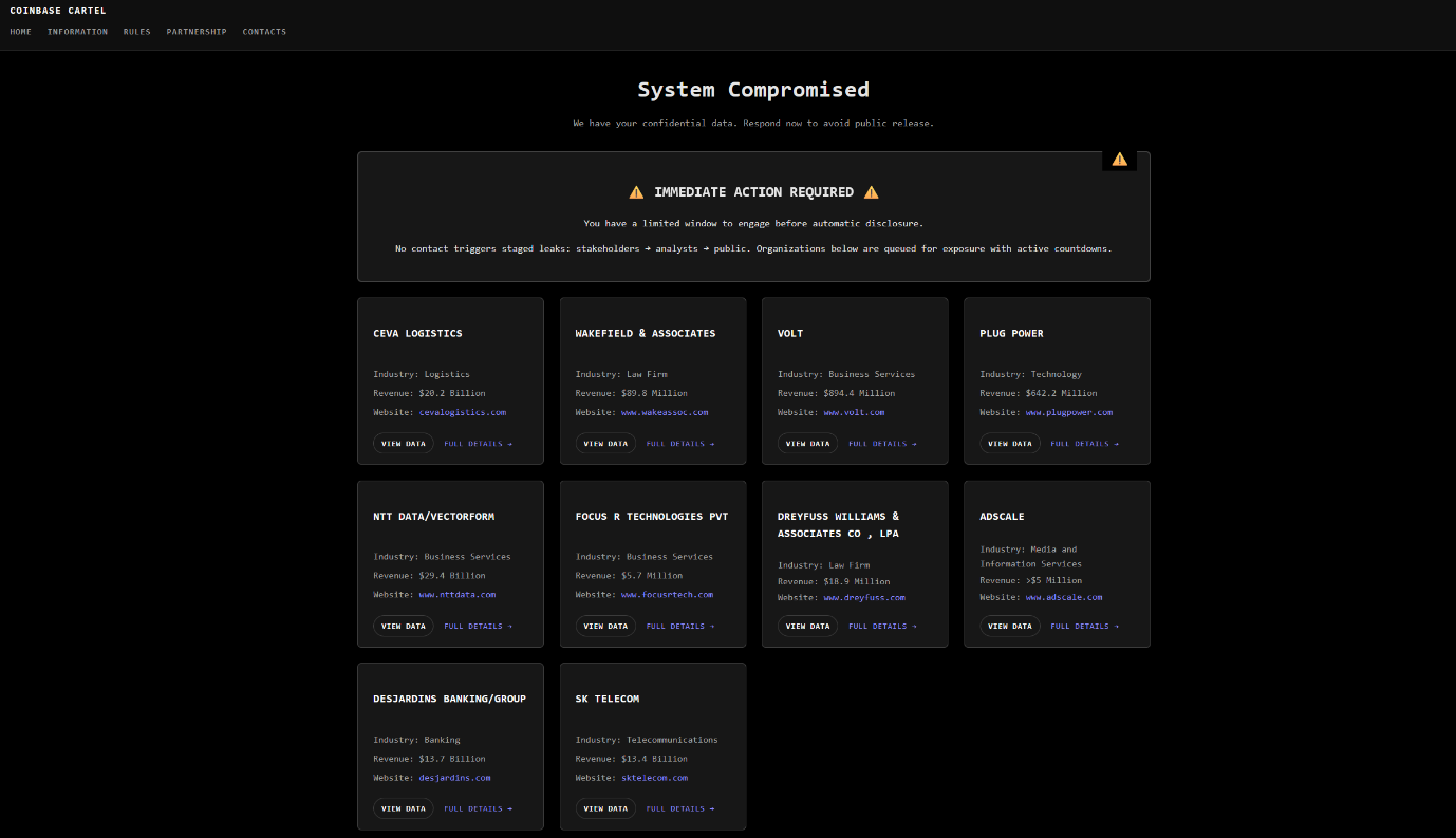 Coinbase Cartel was identified after a series of data leak