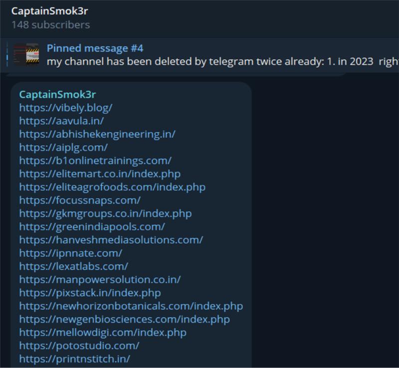 CaptainSmok3r has been observed compromising 150+ Indian websites